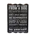 thumbnail image 1 of Cheungs FP-4090 Wall Sign Inscribed - Things We Learn From A Dog, 1 of 1