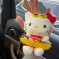 thumbnail image 1 of Llavero con colgante de Sanrio hawaiano de Hello Kitty de Kawaii, juguetes de peluche de dibujos animados, anillo de natación marrón y blanco, peluches rellenos, llavero, bolsa, juguetes, 1 of 6
