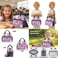 thumbnail image 5 of Xoenoiee Purple Butterfly Tie Dye Print 4 in 1 Backpack Set Included Shoulder Bagpack and Lunch Pouch Pencil Case Water Bottle Sleeve for Girls Large Capacity Schoolbag Bookbag Casual Daypack, 5 of 7