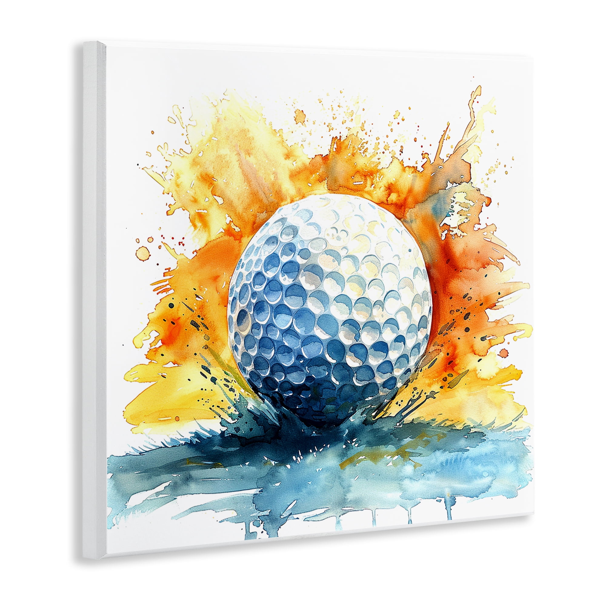 Stupell Industries Golf Splash Watercolor Burst Wall Plaque Art, design by LSR Design Studio