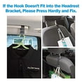 thumbnail image 4 of Hypersonic Black Car Headrest Hook 2 Pack Multifunctional Car Seat Organizer Vehicle Durable Backseat Hanger Universal Car Hooks for Purses/Bags/Umbrella/Masks, 4 of 7