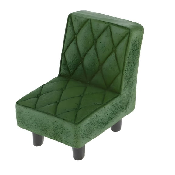 LAMIRO Miniature Bedroom Furniture Dollhouse Sofa Chair,Dolls House Furniture and Accessories,1:12 鈥?Green