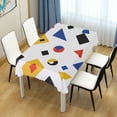 thumbnail image 4 of Yayeee Tablecloths 54" x 54" Rectangle Wrinkle Resistant Party Table Cover, Black Simple Shapes, 4 of 8