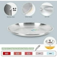 thumbnail image 4 of WuPing 2-Pack SUS 304 Stainless Steel Cat/Dog Food Bowls, Shallow Whisker-Friendly Non-Slip Silicone Base 6.7", 4 of 7