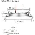 thumbnail image 2 of Motorhome Boat 12V 4 x LED Recessed Ceiling Lights, 3W 3200K Dimmable Full Aluminum Downlights, 2 of 5