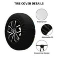 thumbnail image 2 of Salouo Retro Panther Print Spare Tire Cover 14-17 inch Spare Tire Protector Universal Tough Tire Wheel Cover for Trailer SUV and Truck-15 inch, 2 of 6