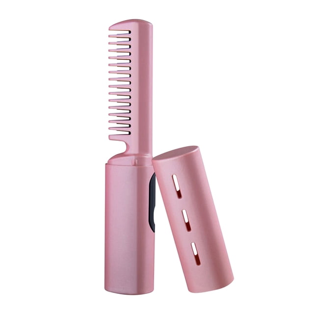 Hair Styling Irons Mini Straight Hair Comb,Straight Roll Use,Non Harmful Usb Wireless Styling Comb with Screen Display Usb to Mini Usb