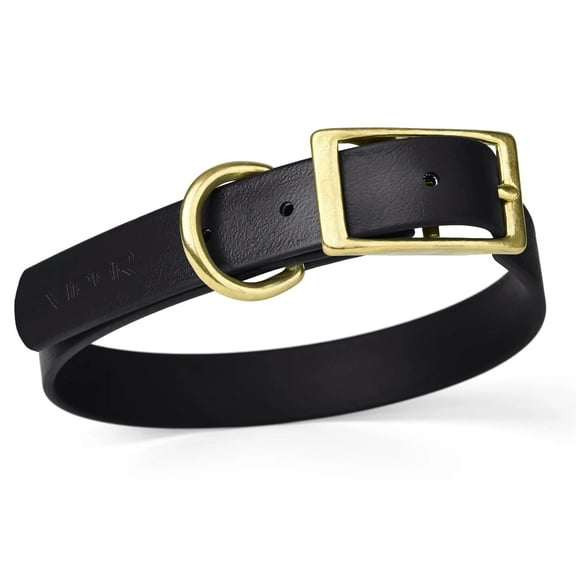 Size M (15 to 18 inches)-Viper Biothane Waterproof Collar - Brass Hardware