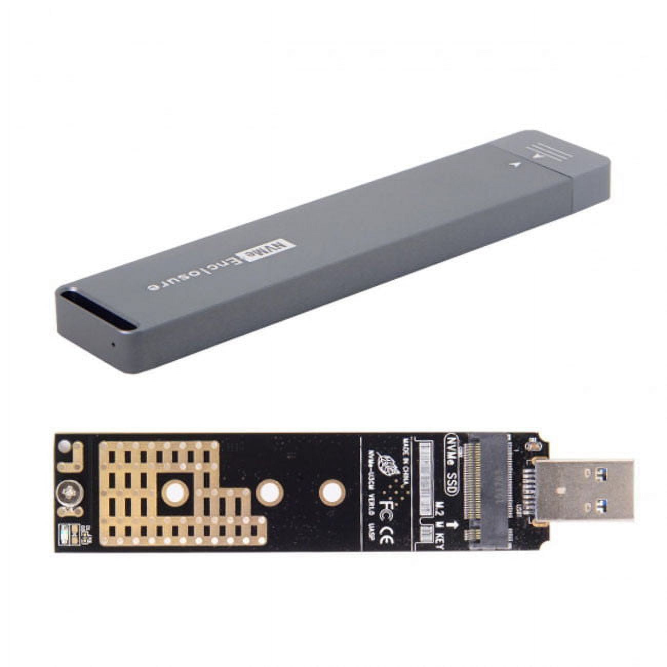 JSER USB 3.0 to NVME M-key M.2 NGFF SSD External PCBA Conveter Adapter RTL9210 Chipset with Case