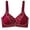 #0131-Red, variant on Women's Adjustable Floral Embroidered Bra, Breathable Thin Wireless Pullover, Sheer Mesh Gathering Rimless Soft Stretch, Lightly Lined Demi Cup Daily Comfort Fit Gift