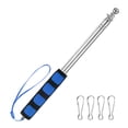 thumbnail image 1 of Uxcell 1-Pack Telescopic Handheld Flagpoles, 4.6ft/1.4m Stainless Steel Handheld Portable Extendable Flagpoles [Blue], 1 of 7