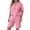 Pink, variant on Costeam Womens Crinkled Gauze 2 Piece Casual Outfit Half Button V Neck Roll Sleeve Tops Elastic Drawstring High Waist Shorts with Side Pockets Breathable Summer Loungewear Matching Sets