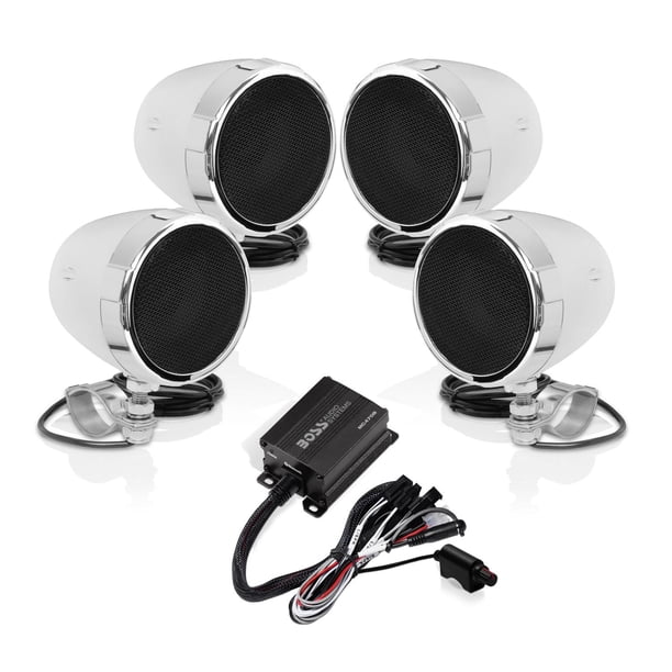 Sistema de Bocinas y Amplificador Bluetooth 4-Canales Boss Audio MC470B para Motocicleta/UTV
