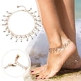 thumbnail image 2 of Boho Dance Rhinestone Ring Pendant Layer Beach Anklets For Women Ring Beads Pendant Foot Chains Beach Bracelet Anklets Bracelet Turtle Bracelet Elephant Bracelet Fear Bracelet Bracelet Upper Arm Women, 2 of 4