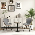 thumbnail image 4 of Gymax 2 Set Armless Dining Chair w/ Curved Backrest U-shaped Seat & Non-slip Foot Pad, 4 of 8