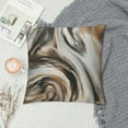 thumbnail image 2 of COMIO  Marble Throw Pillow Cushion Cover, Retro Style Paintbrush Colors in Marbling Texture Watercolor Artwork, Decorative Square Accent Pillow Case, Sand Brown Dust Grey, 2 of 5