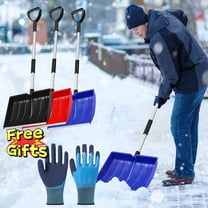 YOTQUSKI Snow Shovels in Stock, Snow Shovel for Driveway, Snow Shovel for Car, Snow Shovel with Ergonomic Shaped Handle and Wear Strip for Car Outdoor Camping Garden