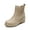 TAUPE-NUBUCK, variant on Women’s Round-Toe Wedge Chelsea Ankle Boots Low Wedge Heel Platform Booties