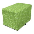 thumbnail image 1 of Irish Dog Crate Cover, Trifolium on Vertical Wavy Stripes with Dots Luck Fortune, Easy to Use Pet Kennel Cover for Medium Large Dogs, 35" x 23" x 27", Lime Green White, by Ambesonne, 1 of 6