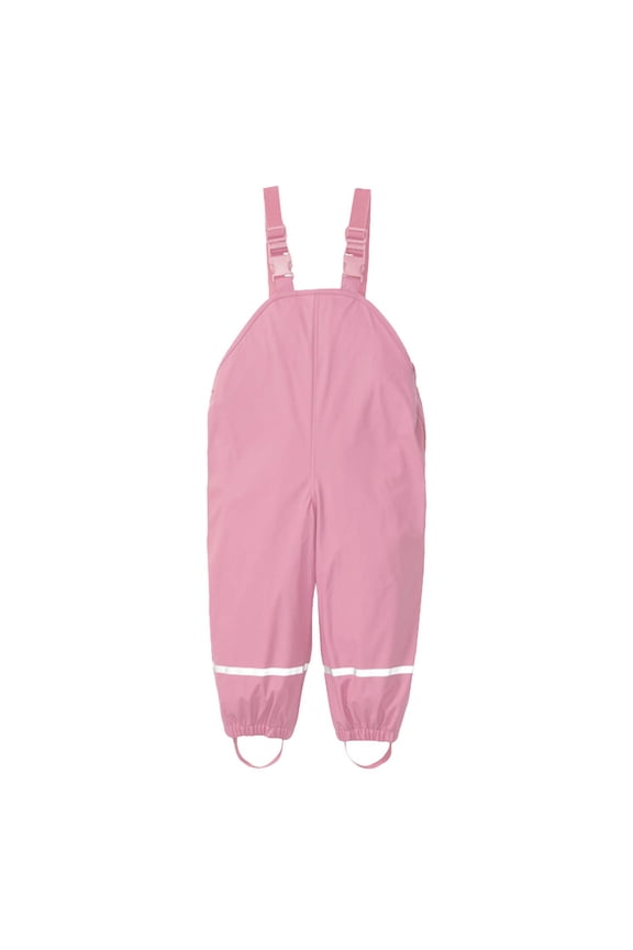 Kids Rain Pants,Toddler Rain Bib Pants Windproof Waterproof Mud Jumpsuit Boys Girls Rain Clothes Outdoorsuit Overall,Girls Rain Pants,B,6-8 Years