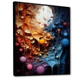 thumbnail image 2 of Designart "Surreal Multicolor Drips I" Drip Painting Floater Framed Canvas Wall Art, 2 of 5