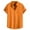 Orange, variant on Lolmot Men's Casual Cotton Linen Solid Color Shirt Band Collar Short Sleeve Button Down Pocket Beach Summer Shirts