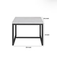 thumbnail image 5 of Cid 20 Inch Modern End Table, Marble Top, Metal Base, White, Black, 5 of 5