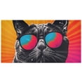 thumbnail image 2 of Cat Black Sunglasses 3 Ring Binders 1.5 inch Hardcover File Folders with Interior Pockets A4 Size Organizer for School Office Hospital, 2 of 8