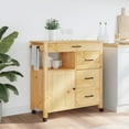 thumbnail image 3 of vidaXL Kitchen Trolley MONZA 33.1"x15.7"x35.4" Solid Wood Pine, 3 of 8
