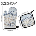 thumbnail image 2 of Yayeee Oven Mitts and Pot Holder Set of 4 Heat Resistant Kitchen Gloves Baking Hot Pad, Light Blue Mountain, 2 of 5