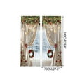 thumbnail image 3 of Upgraded Christmas Rod-Through Champagne Tied Christmas Ball Wreath Outdoor Printed Decorative Curtains H, 3 of 3