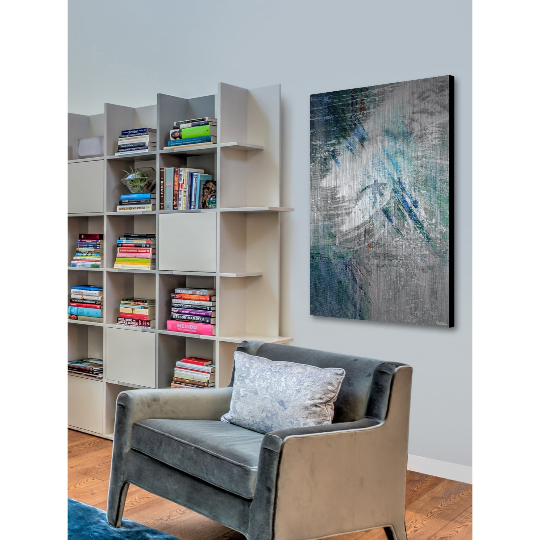 "Riding High Surf" Painting Print on Brushed Aluminum