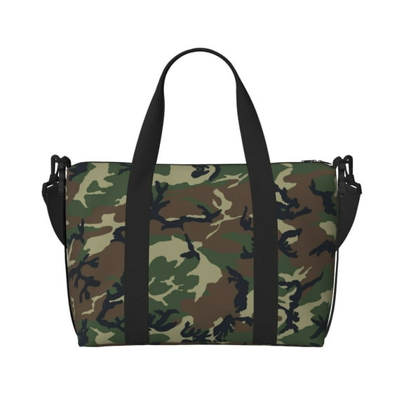 Travel Duffel Bag Camouflage Pattern Sports Tote Gym Carry On Bag Overnight Crossbody Bag For Women Men