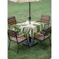 thumbnail image 4 of Outdoor Tablecloth with Umbrella Hole for Patio/Picnic/Party/Camping, Green Leaves Waterproof Table Cloth Square Cover Washable, Tropical Summer Botanical Watercolor Elegant Rustic (54"x 54"), 4 of 8