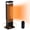 Black, variant on 23/24" Indoor Space Heater with Remote, 3 Light Colors, Adjustable Thermostat, 60° Oscillation, Tip-Over Protection, 1500W for Bedroom