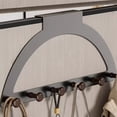 thumbnail image 5 of Over-the-Door Hook Hanger,Non-Perforated Door Rack for Coats Hats Towels,Sturdy Carbon Steel Storage Organizer for Bedroom or Bathroom,Space-Saving Hanging Solution for Renters or Home Use-Black, 5 of 6