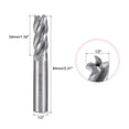 thumbnail image 3 of Unique Bargains 3/8" Cutting Spiral Drill Bit Straight End Mill Cutter 4 Flute 3/8" Shank, 1/2"x1/2", 3 of 4