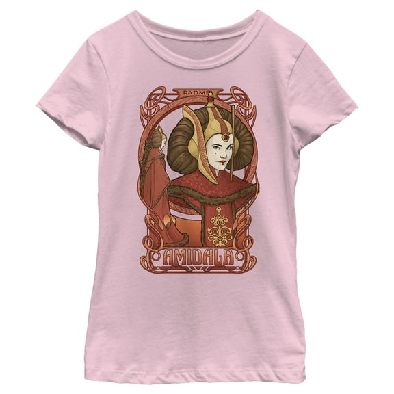 Girl's Star Wars: The Phantom Menace Padme Amidala Queen Graphic Tee Light Pink X Large
