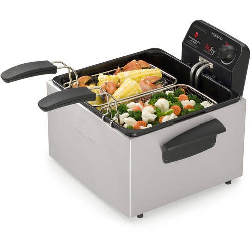 Presto Stainless Steel Dual Basket ProFry™ immersion element deep fryer