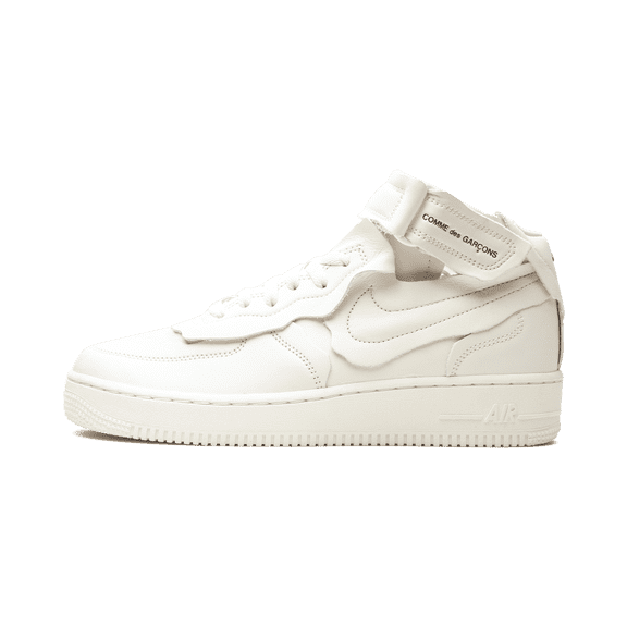 NIKE MENS Air Force 1 Mid "Comme des Garcons White" DC3601 100 from Stadium Goods