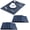 Blue - Midnight, variant on Luxurious Placemats Set of 8, 18 x 12 inches Elegant Placemats Non-Slip Washable Durable Table Mats for Home/Dining Room Decoration (Dark Blue)