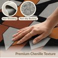 thumbnail image 6 of ODIKA 4'x6' Washable Area Rug Geometric Mosaic Bold Interlocking Motifs Brushstroke Abstract Flowing Dynamic for Bedroom, Reading Nook, Pet Friendly & Non-Shedding, 6 of 7