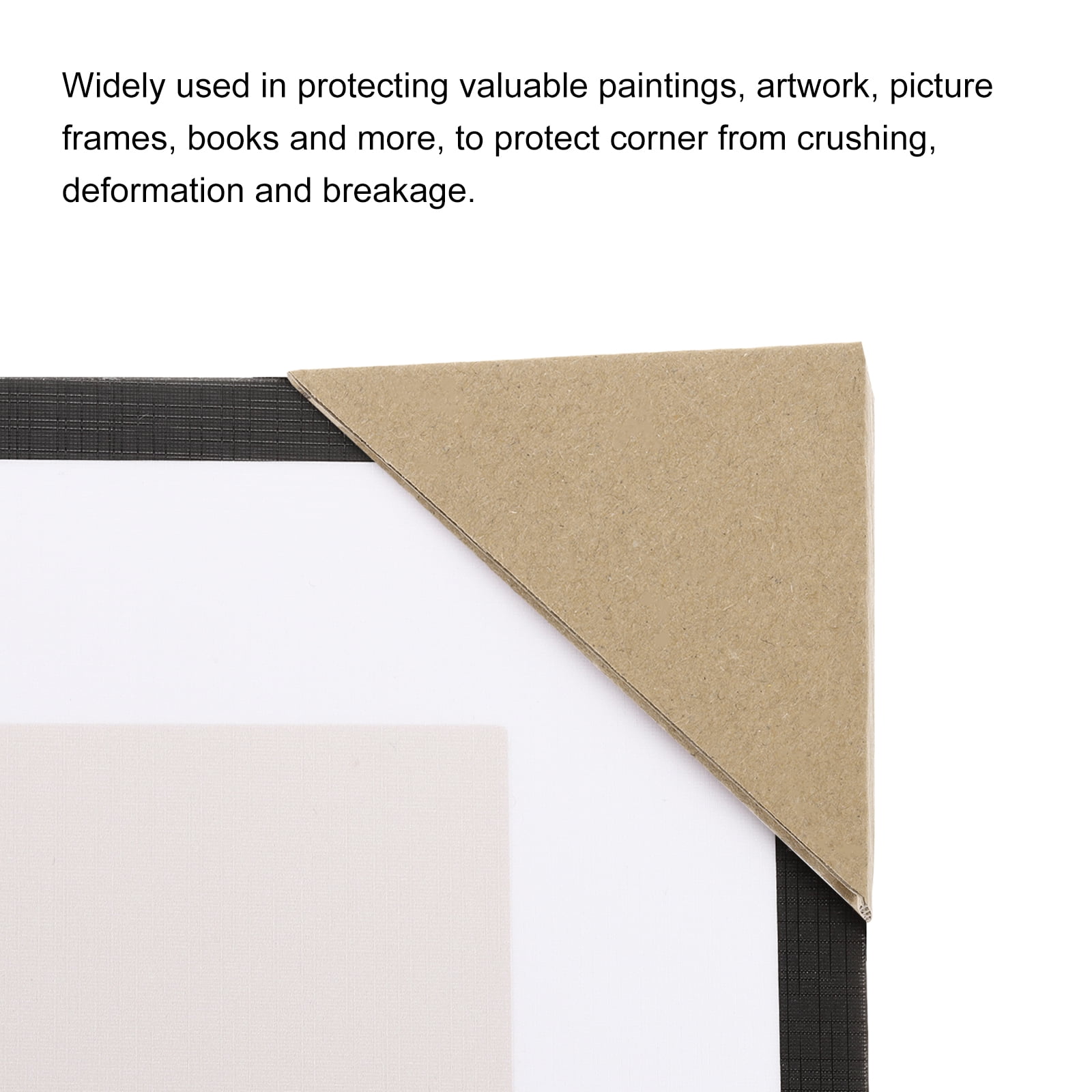 Uxcell Adjustable Cardboard Corner Protector, 7x7x3cm Cardboard Edge Protector Pack of 100