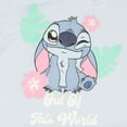 thumbnail image 3 of Disney Lilo & Stitch Girls 2-Piece Set - Ruffle Hem Short Sleeve Graphic Print T-Shirt and Biker Shorts - Summer Outfit for Kids and Toddlers (Sizes 2T-6X), 3 of 7