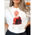 thumbnail image 1 of Camiseta De Verano Para Mujer, Cuello Redondo, Para Mochilero, Vacaciones En La CalleWomen's Casual Graphic Tee - Fun Street Style Youth Print, Round Neck Short Sleeve, Comfortable Polyester Blend,, 1 of 7