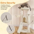 thumbnail image 3 of Yaheetech 42″H Big Condo Cat Tree with Scratching Post for Kittens, Beige, 3 of 9