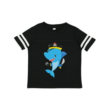 

Inktastic Pirate Shark Cute Shark Little Shark Blue Shark Gift Toddler Boy or Toddler Girl T-Shirt