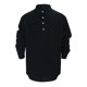 thumbnail image 3 of Camisas Para Hombre Manga Larga Regular Fit Camisa sólida informal de verano para hombre, camisa de manga larga con cuello levantado, Top (Black, 3XL), 3 of 7