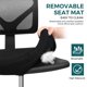 thumbnail image 4 of Silla de Oficina Ergonómica DUMOS sin Brazos con Malla Giratoria Negra, 4 of 8