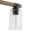 thumbnail image 7 of Modern 4-Light Wall Sconce Cylinder Black Vanity Lighting Minimalist Retro Light Fixture with Clear Glass Shade, 7 of 7